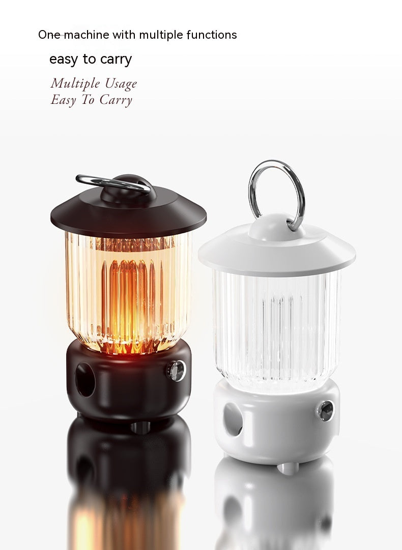 Retro Kerosene Lamp USB Humidifier – Rechargeable, Quiet, Desktop Style