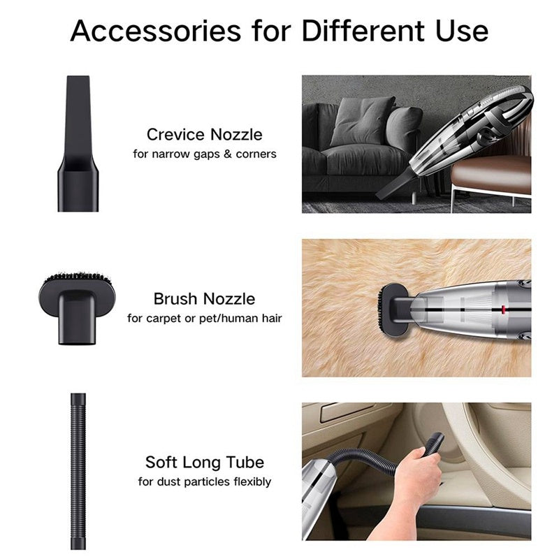 Portable Rechargeable Handheld Vacuum Cleaner – 120W, 3200kPa Suction, USB Powered