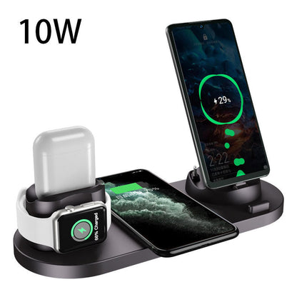 6-in-1 Wireless Fast Charging Dock for iPhone, Phone & Watch