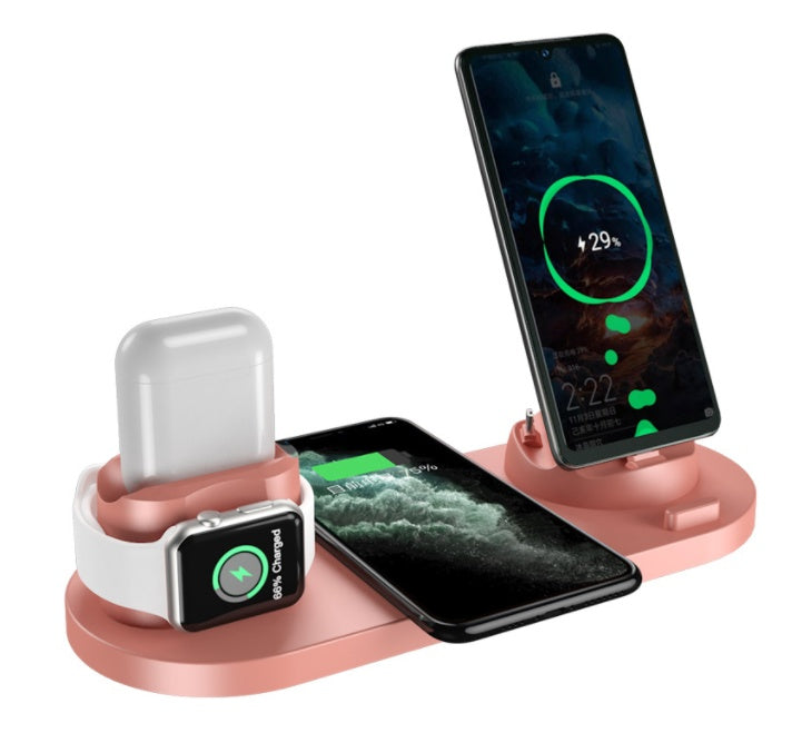 6-in-1 Wireless Fast Charging Dock for iPhone, Phone & Watch