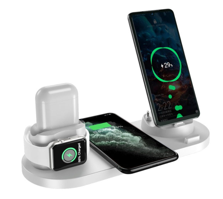 6-in-1 Wireless Fast Charging Dock for iPhone, Phone & Watch