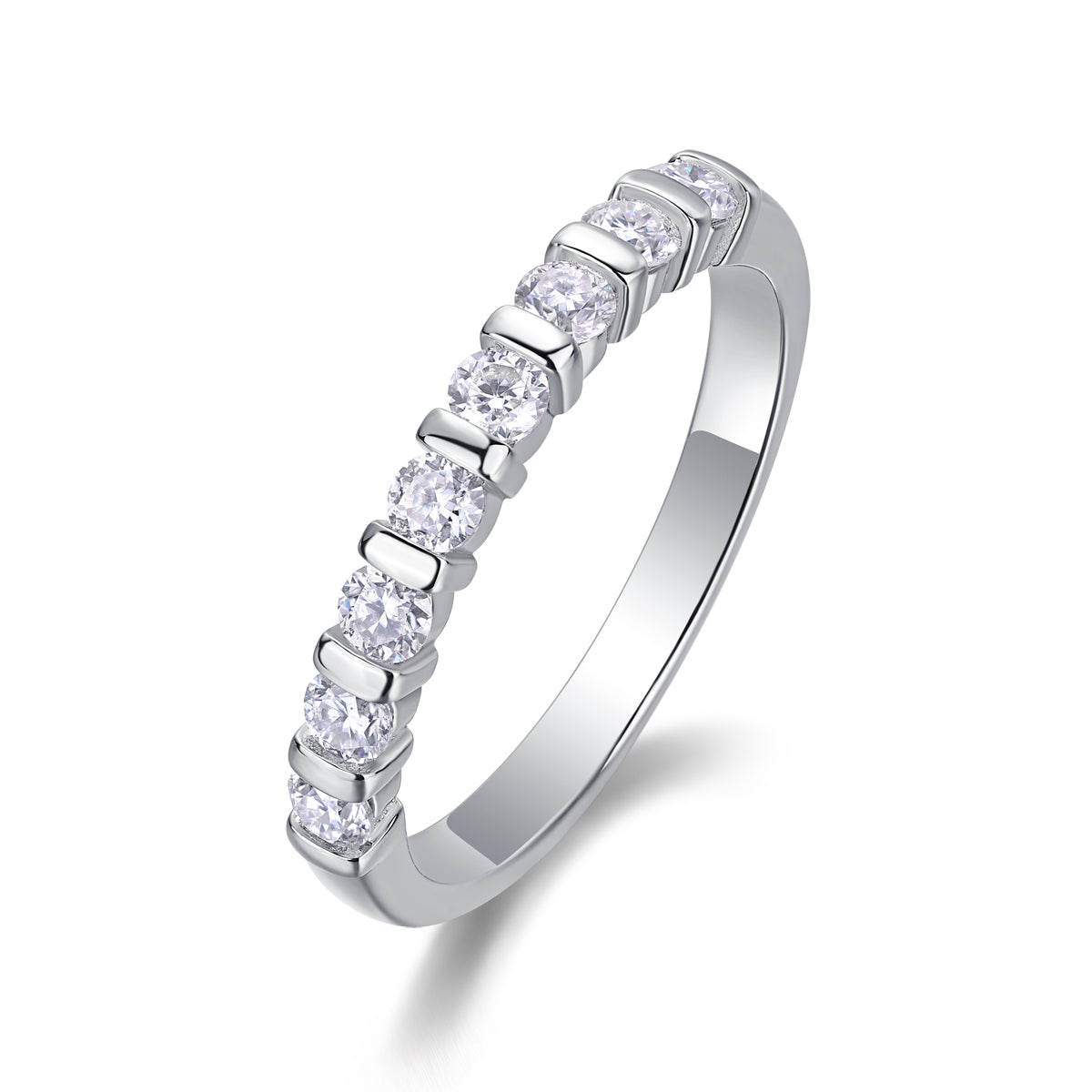 1Luxury Fashion Diamond Ring, Moissanite Silver Ring